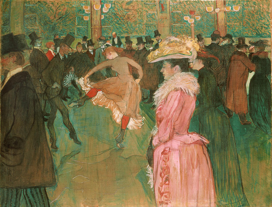 Henri De Toulouse Lautrec Painting - At The Moulin Rouge #4 by Henri De Toulouse-Lautrec