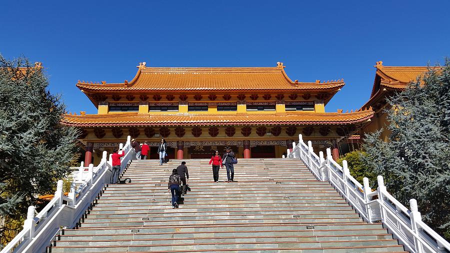 Australia - Steps To The Buddhist Temple Photograph by ...