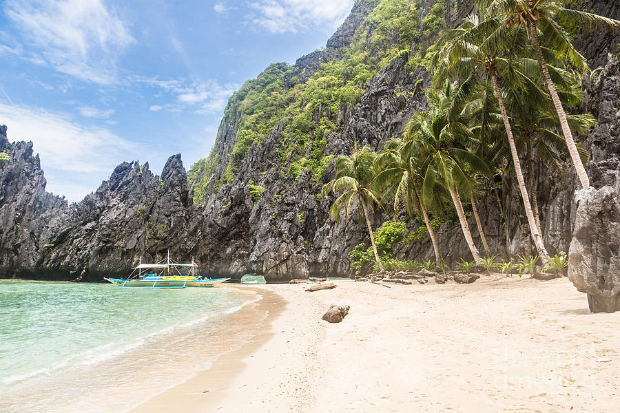 Awesome beach in the stunning Bacuit archipelago in El Nido  #4 Photograph by Didier Marti