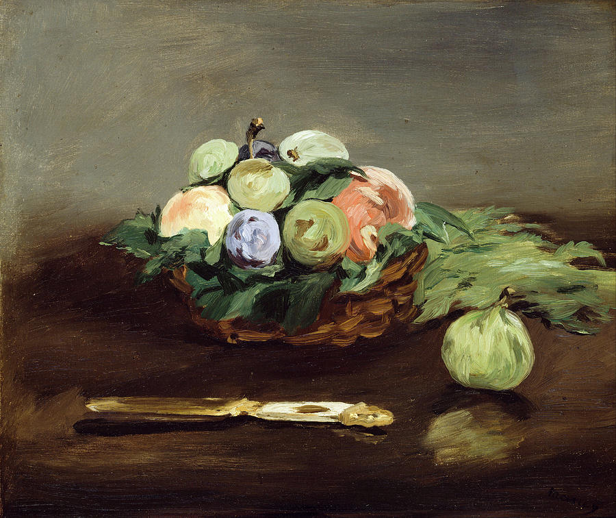 Basket of Fruit #5 Painting by Edouard Manet