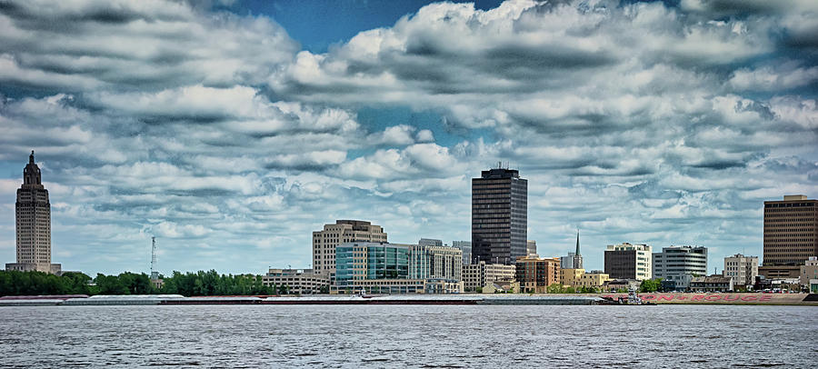 Baton rouge downtown skyline across mississippi river  #4 Photograph by Alex Grichenko