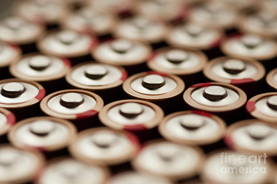 Batteries In Rows Abstract Photograph