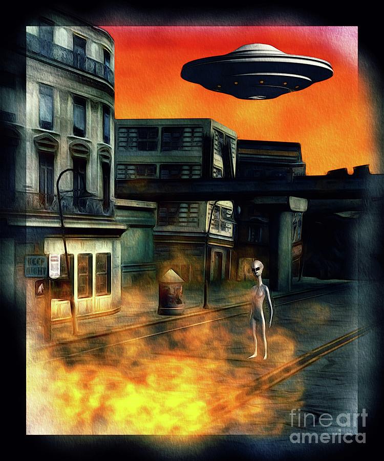 Battlefield Earth - Ufo Invasion Painting