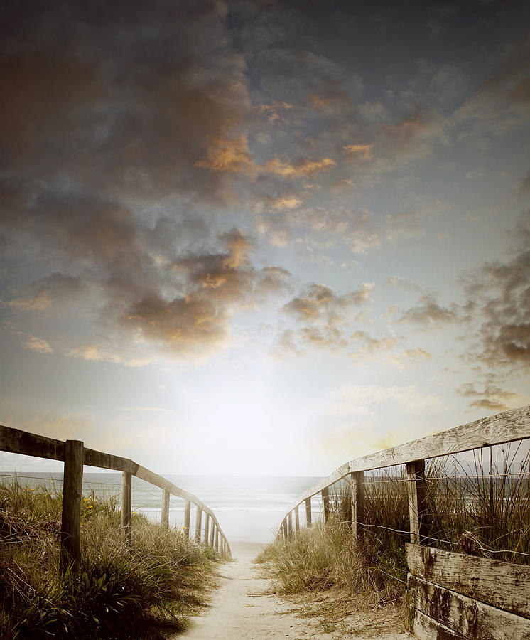Paradise Photograph - Beach walkway #4 by Les Cunliffe