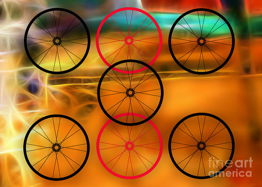 Bicycle Wheel Collection #4 Mixed Media by Marvin Blaine