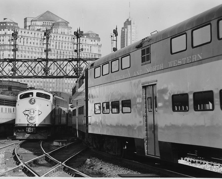 Bilevel Trains in Chicago - 1961 #5 Photograph by Chicago and North Western Historical Society