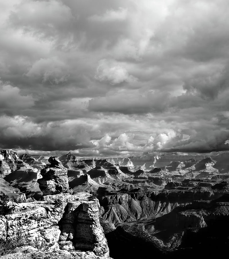 Black and white Grand Canyon Arizona Photograph by Paul Moore - Pixels