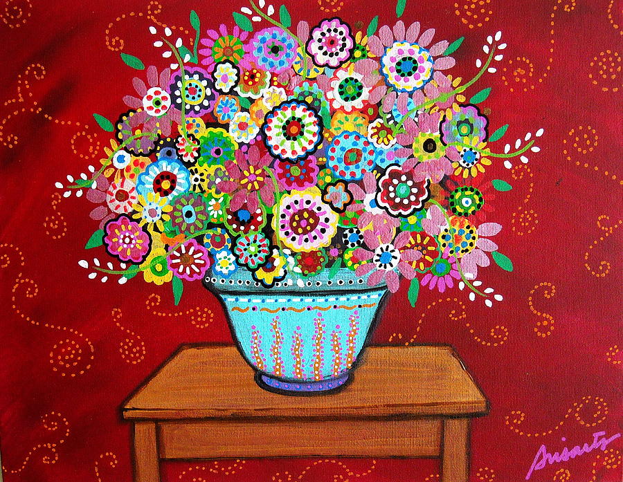 Blooms #6 Painting by Pristine Cartera Turkus
