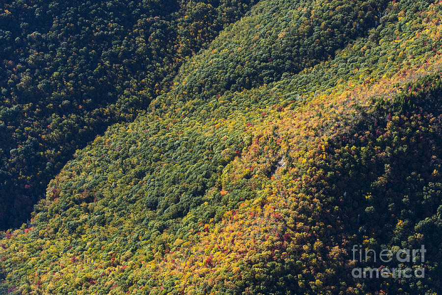 Blue Ridge Parkway Fall Colors Aerial Photograph by David Oppenheimer