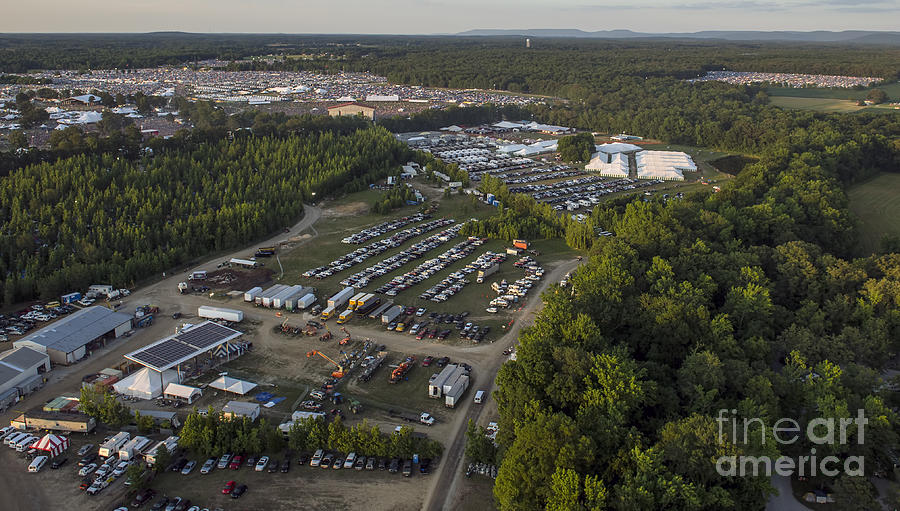 Helicopter Photograph - Bonnaroo Music Festival Aerial Photo #1 by David Oppenheimer