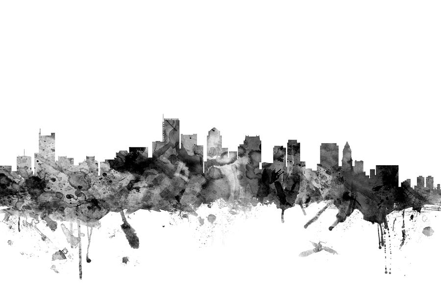 Boston Massachusetts Skyline #4 Digital Art by Michael Tompsett