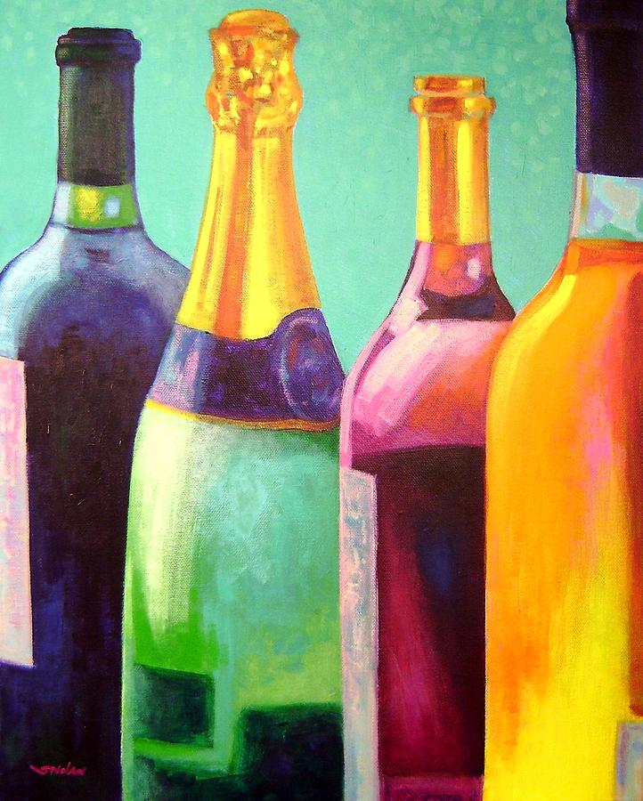 4 Bottles Painting by John  Nolan