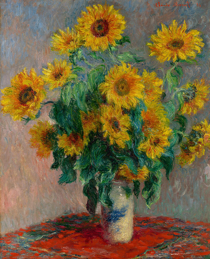 Bouquet of Sunflowers, from 1881 Painting by Claude Monet