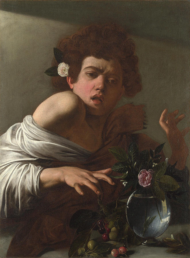 Boy Bitten by a Lizard #7 Painting by Caravaggio