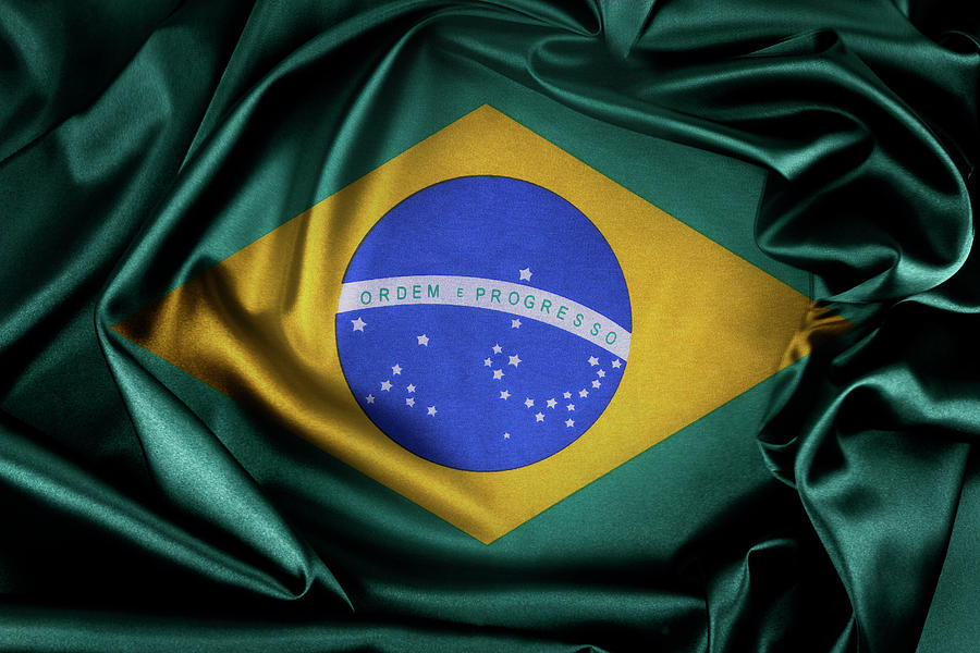 Brazil flag #4 Photograph by Les Cunliffe