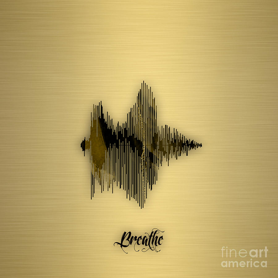 Breathe Spoken Soundwave #3 Mixed Media by Marvin Blaine