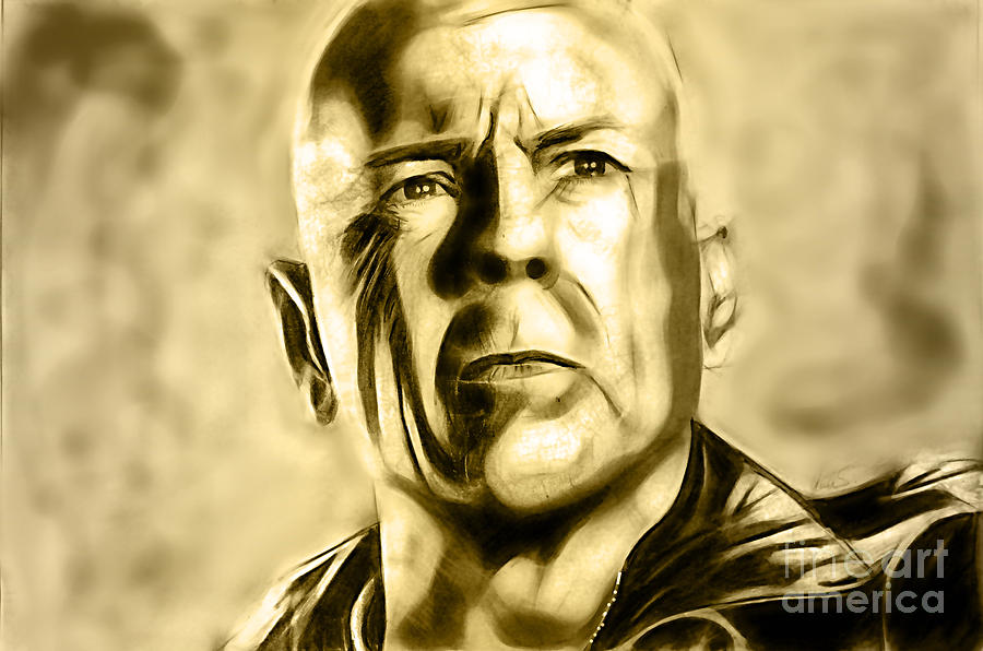 Die Hard Mixed Media - Bruce Willis Collection #4 by Marvin Blaine