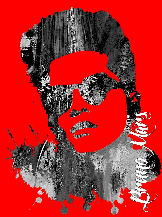 Bruno Mars Mixed Media - Bruno Mars Collection #4 by Marvin Blaine