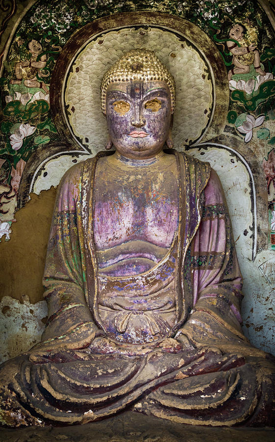 Buddha Maijishan Grottoes Tianshui Gansu China #4 Photograph by Adam Rainoff