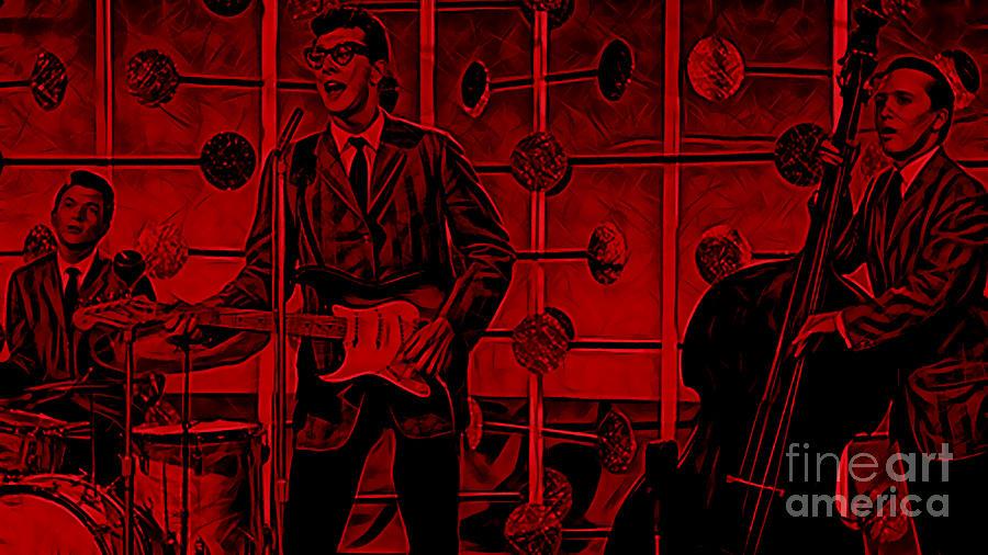 Buddy Holly and The Crickets #7 Mixed Media by Marvin Blaine