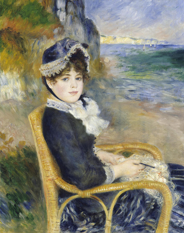 By the Seashore Painting by Pierre Auguste Renoir