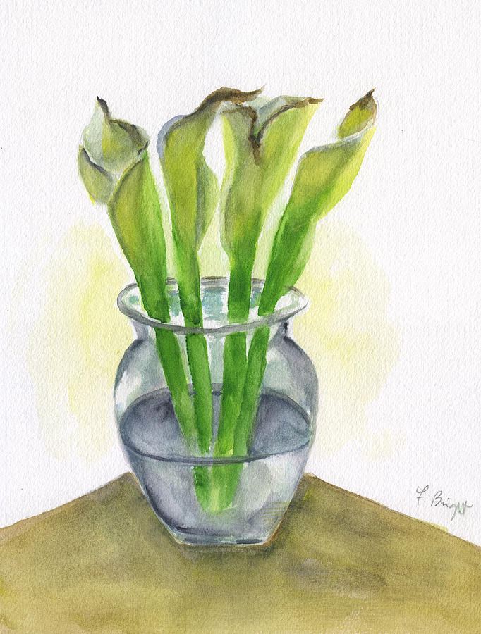 4 Calla Lilies Painting by Frank Bright
