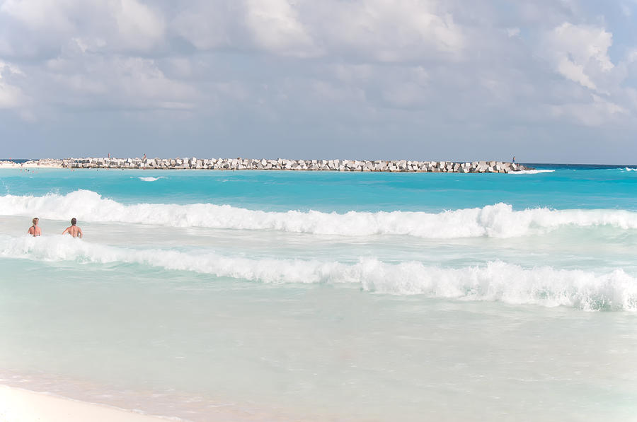 Cancun Beach Scenes #4 Digital Art by Carol Ailles