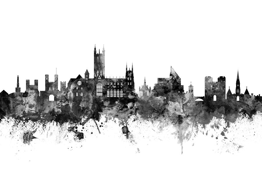 Canterbury England Skyline #4 Digital Art by Michael Tompsett