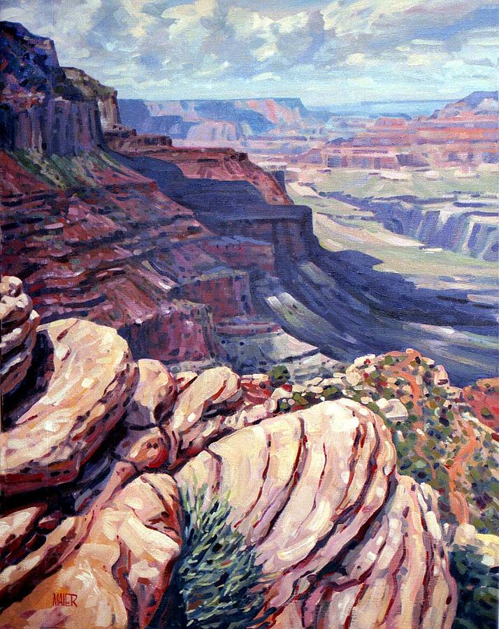 Grand Canyon National Park Painting - Canyon View #4 by Donald Maier