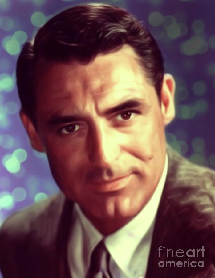 Hollywood Digital Art - Cary Grant, Vintage Actor #4 by Esoterica Art Agency