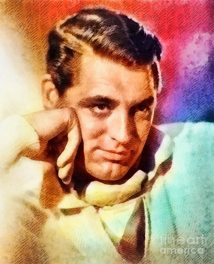 Cary Grant, Vintage Hollywood Actor Painting