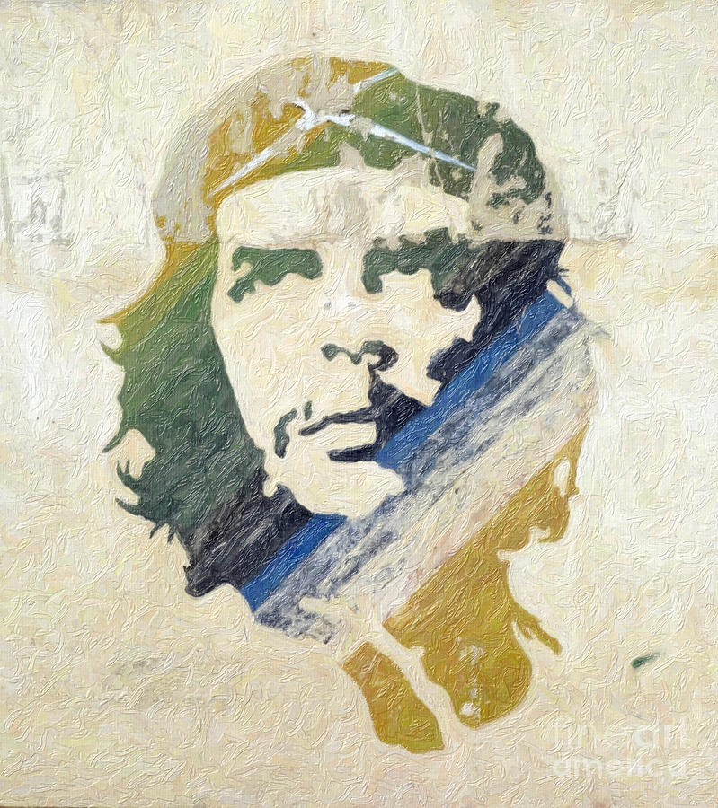 Portrait Painting - Che Guevara #4 by Celestial Images