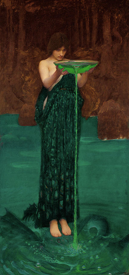Greek Painting - Circe Invidiosa #4 by John William Waterhouse