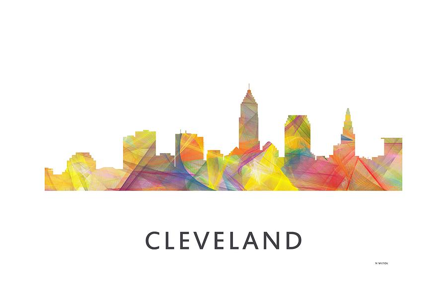 Cleveland Ohio Skyline #4 Digital Art by Marlene Watson