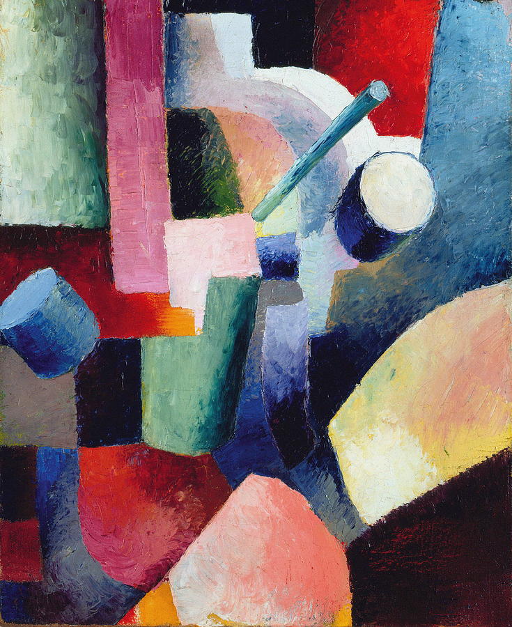 Colored Composition Of Forms Painting by August Macke - Fine Art America