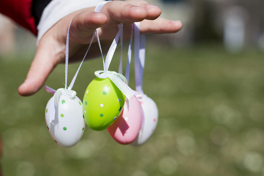 Easter Photograph - Colorful Easter eggs in toddlers hands #4 by Newnow Photography By Vera Cepic