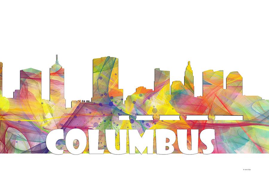 Columbus Ohio Skyline #4 Digital Art by Marlene Watson