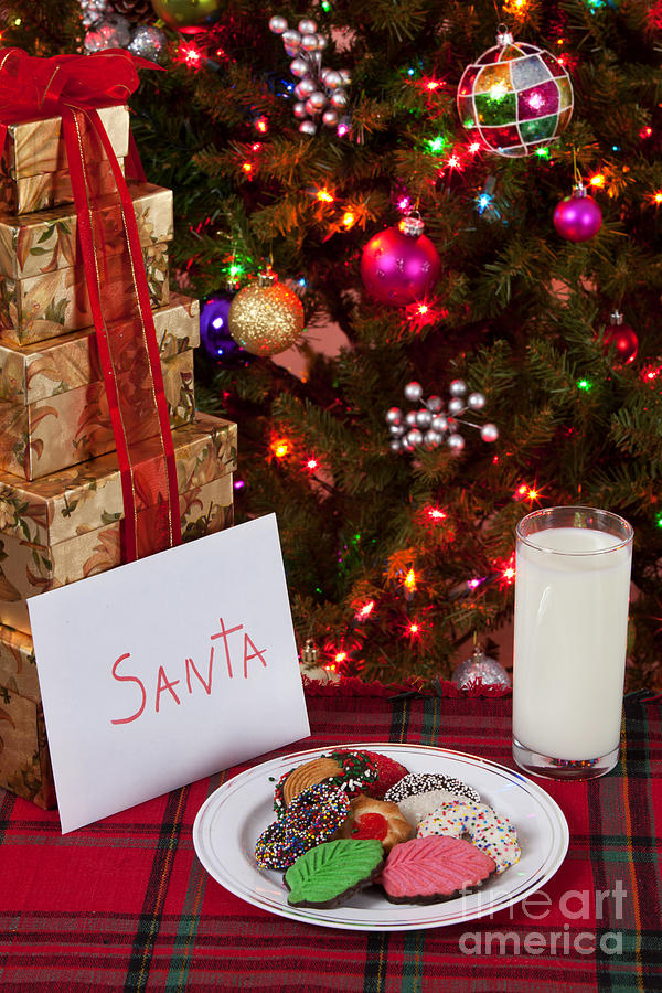 Cookies and milk for Santa #4 Photograph by Anthony Totah