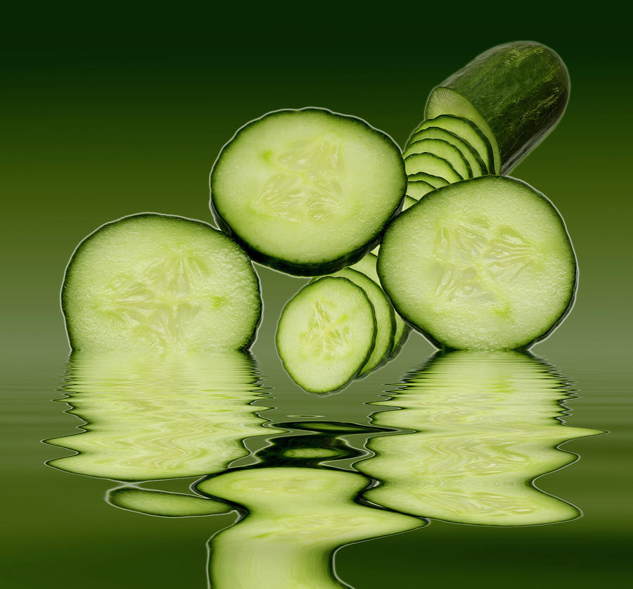 Cool as a Cucumber Slices #4 Photograph by David French