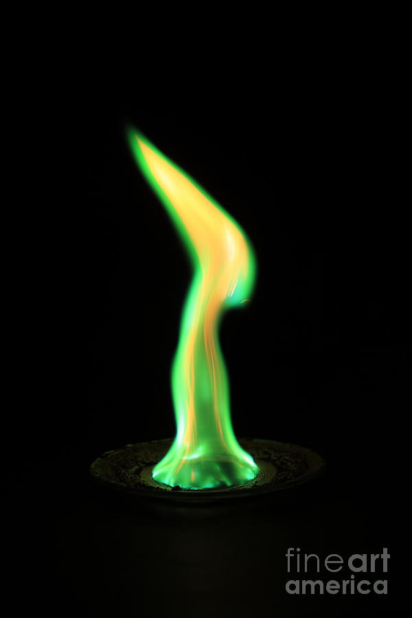 Copperii Chloride Flame Test #4 Photograph by Ted Kinsman