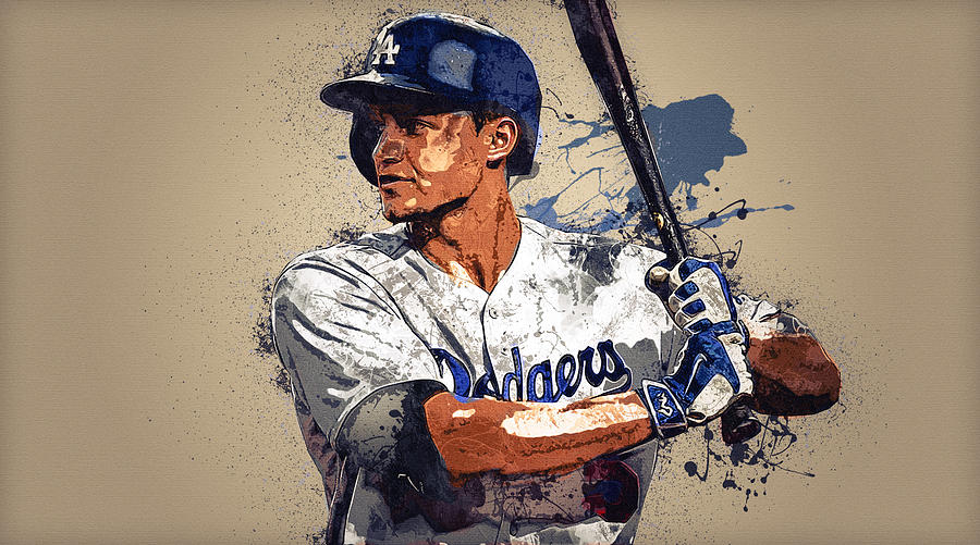 Corey Seager Digital Art by Nadezhda Zhuravleva