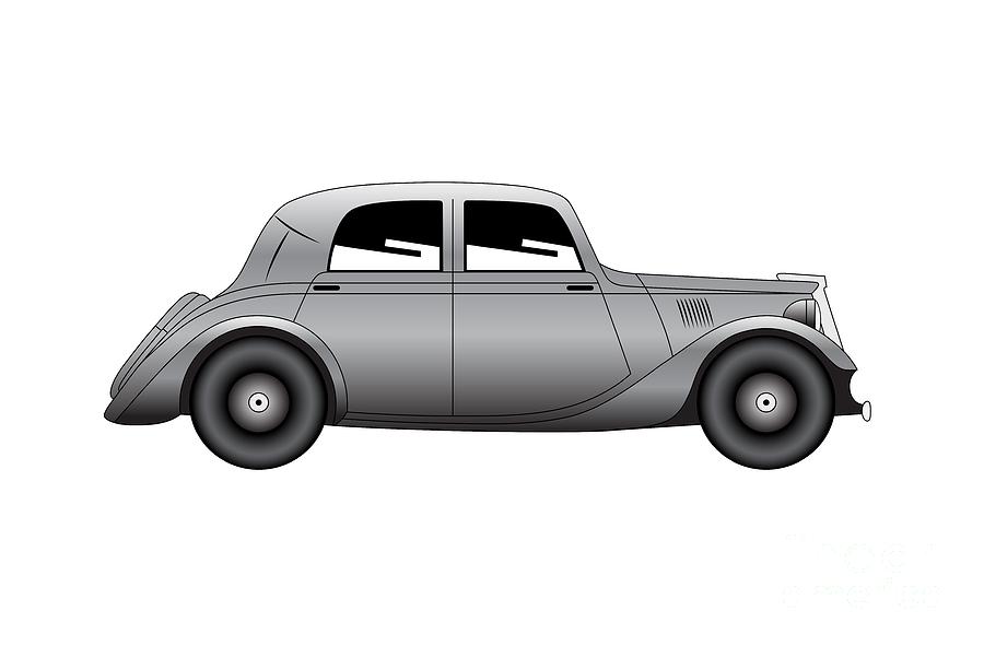 Coupe - vintage model of car #4 Digital Art by Michal Boubin