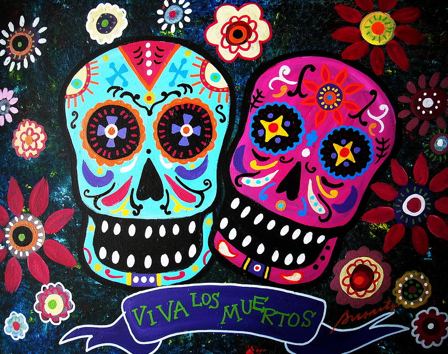 Couple Day Of The Dead Painting