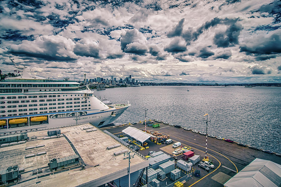 Cruise Ship Pier 91 In Seattle Washington #4 Photograph by Alex Grichenko