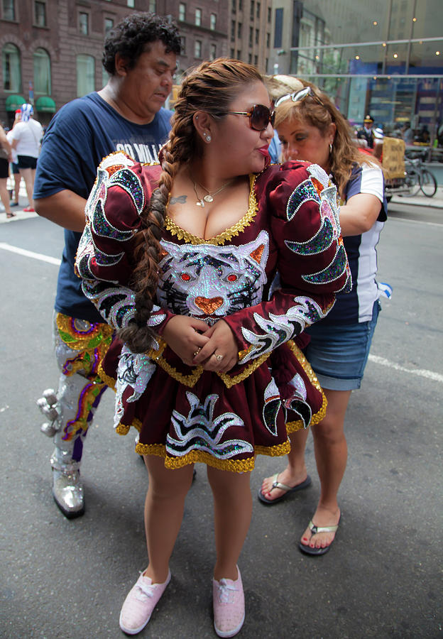 Cuban Carnaval 7_15_17 NYC Female Bolivian Dancer #4 Photograph by Robert Ullmann