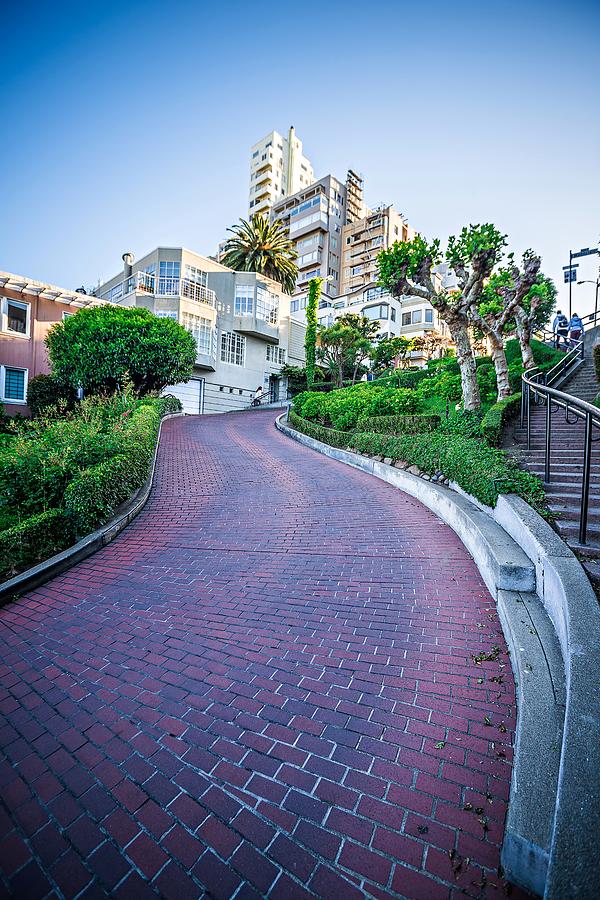 Curvy Winding Lombard Street San Francisco #4 Photograph by Alex Grichenko
