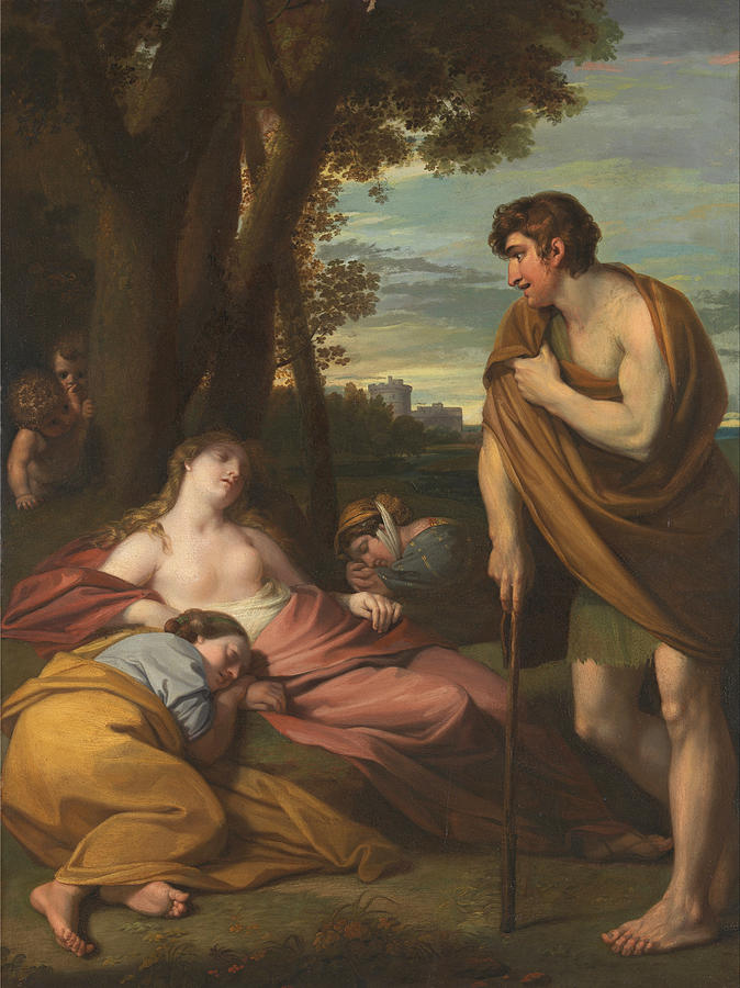 Cymon and Iphigenia #6 Painting by Benjamin West