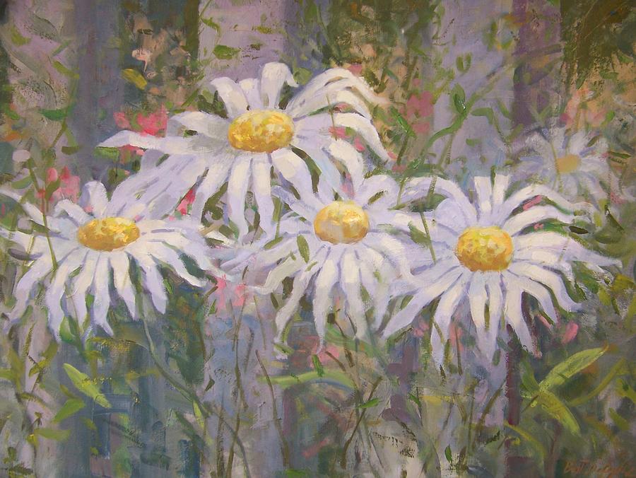 Daisies #4 Painting by Bart DeCeglie