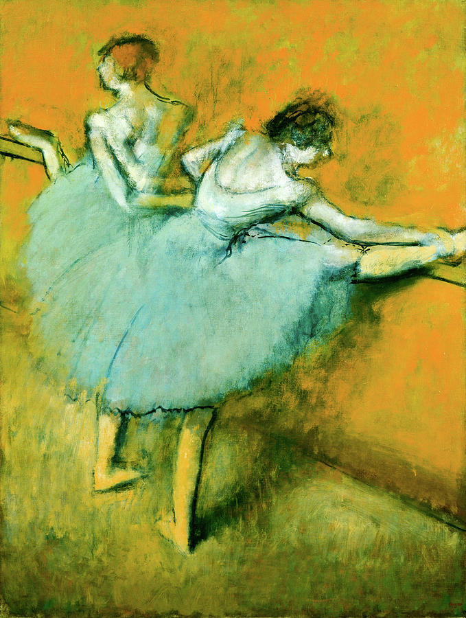 Ballet Painting - Dancers at the Barre  #4 by Edgar Degas