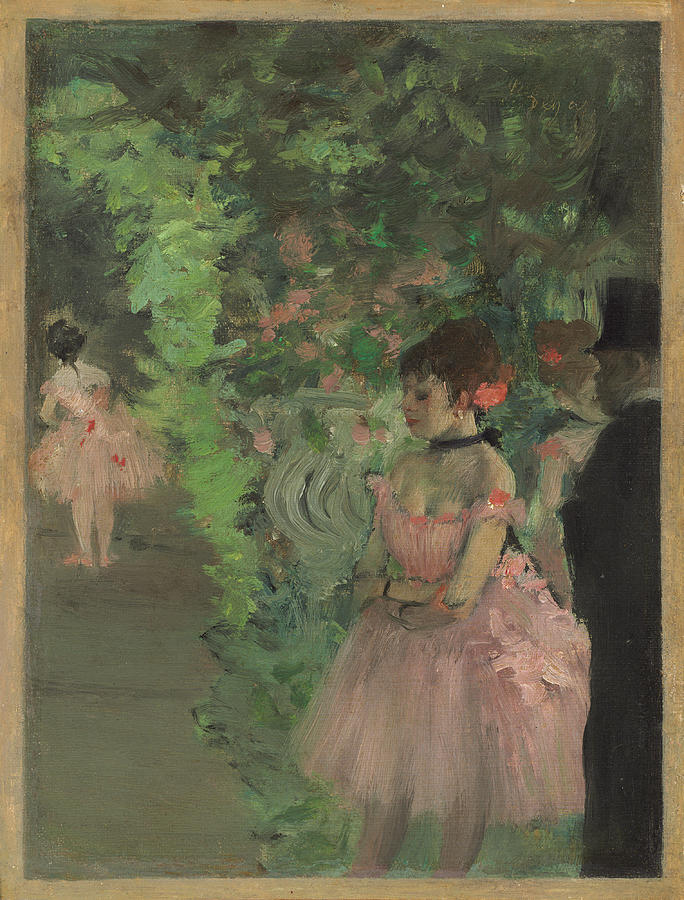 Dancers Backstage #4 Painting by Edgar Degas